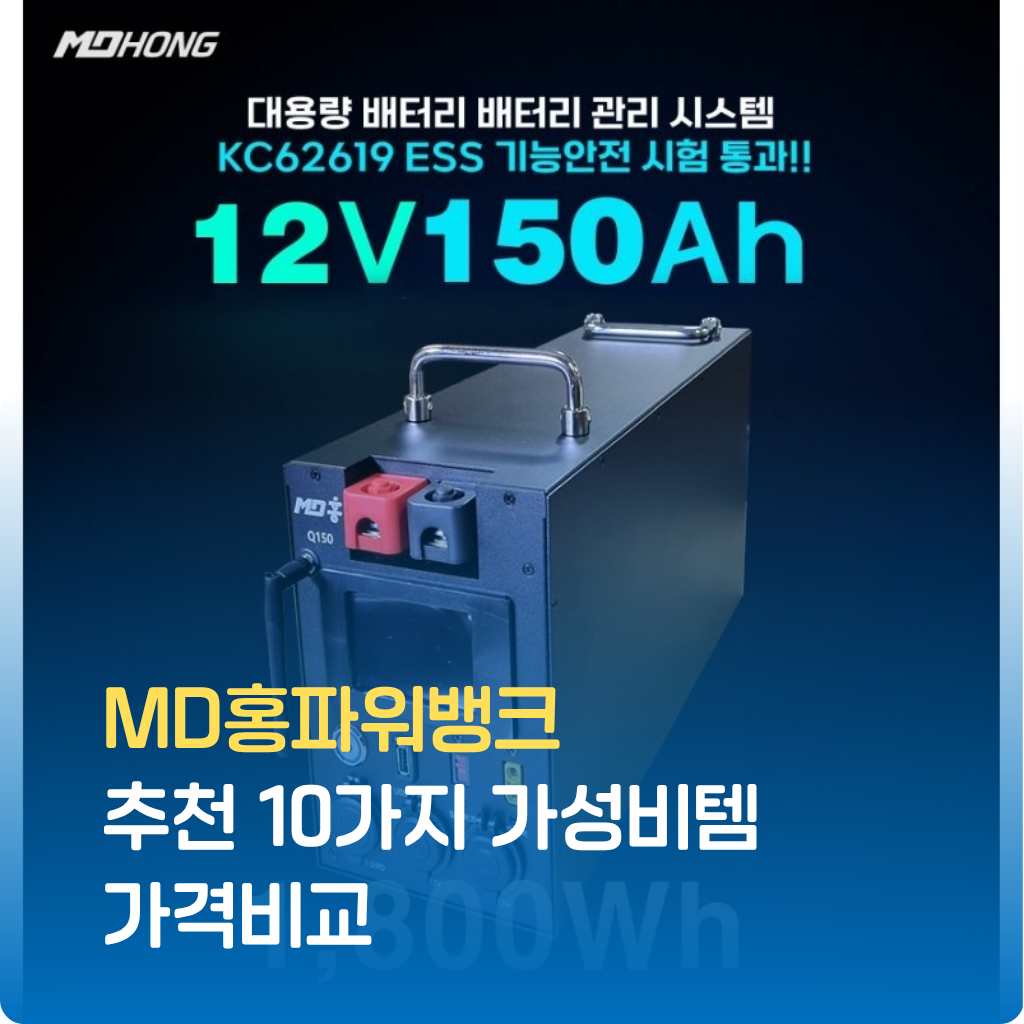 MD홍파워뱅크 캠핑과 차박 등 아웃도어 활동에 필수적인 휴대용 발전기입니다. 🏕️ 대용량 배터리로 스마트폰부터 전기매트, 소형 가전까지 자유롭게 사용할 수 있습니다. 지금 바로 이 제품으로 전기가 없는 야외에서도 편리하고 즐거운 시간을 보내세요.