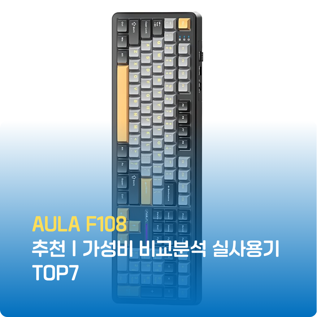 AULA F108 가성비·타건감·108키 배열·RGB·키캡 교체·매크로를 리얼리뷰로 검증했습니다. 한정수량 특가와 설치 팁까지 지금 확인하세요.